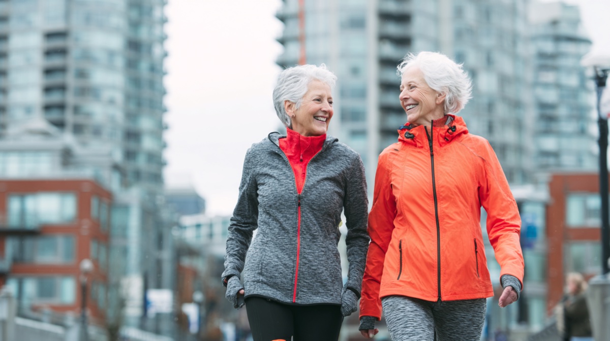 Seniors out for a walk