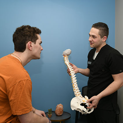 Doctor consulting about spine health