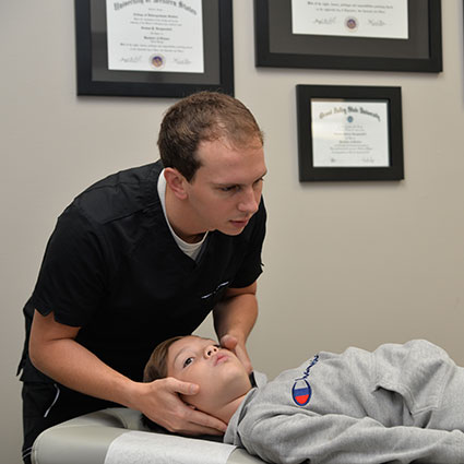 Manual therapy neck adjustment