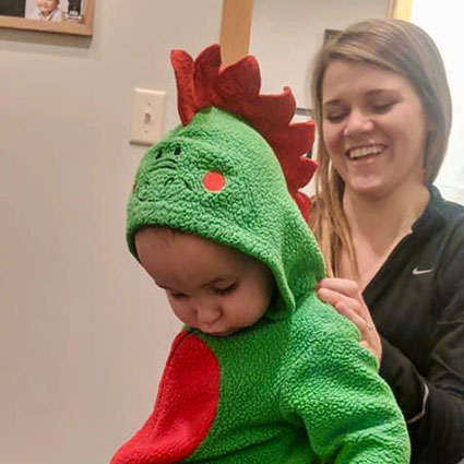 Dr. Lisa with pediatric patient