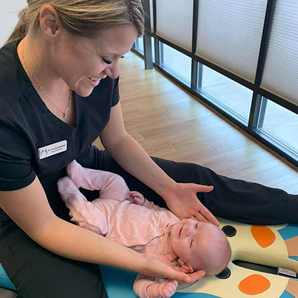 Pediatric chiropractic adjustment